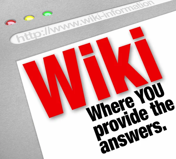 Wiki Website You Provide the Answers Public Edited Information — Stock Photo, Image