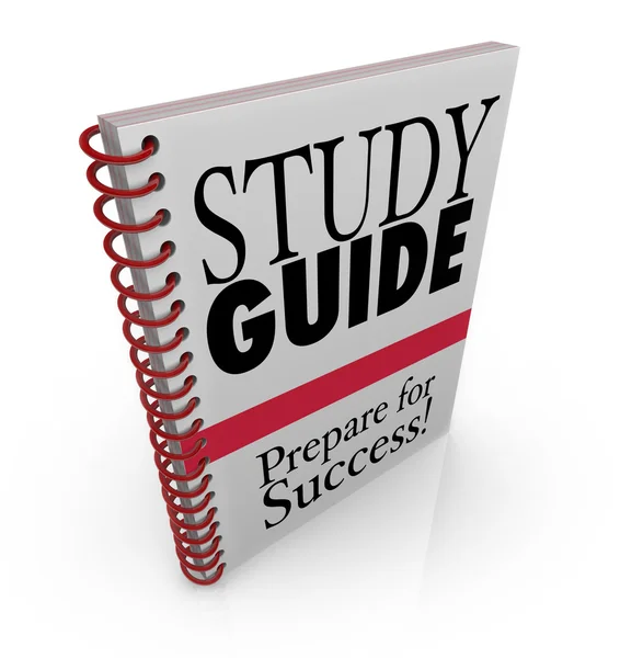 Guía de estudio Portada del libro Preparación para el examen —  Fotos de Stock