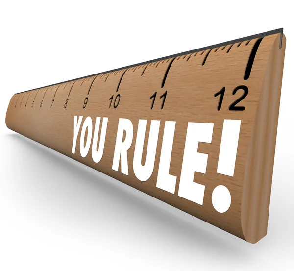 You Rule Ruler Praise Compliment Good Review — Stock Photo, Image