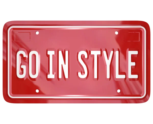 Go In Style Vanity License Plate Car Automobile Vehicle — Stock Photo, Image