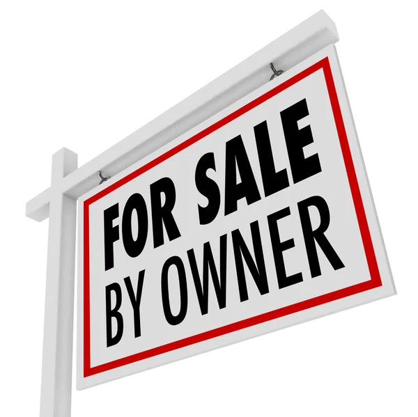 For Sale By Owner Real Estate Home Open House Sign — Stock Photo, Image