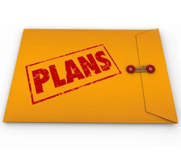 Planos Segredo Confidencial Envelope Operações encobertas — Fotografia de Stock