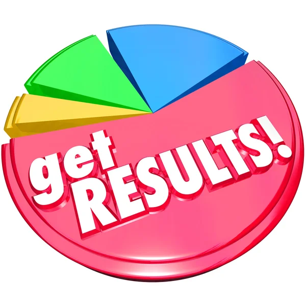 Get Results Pie Chart Achieve Increase Growth — Stock Photo, Image