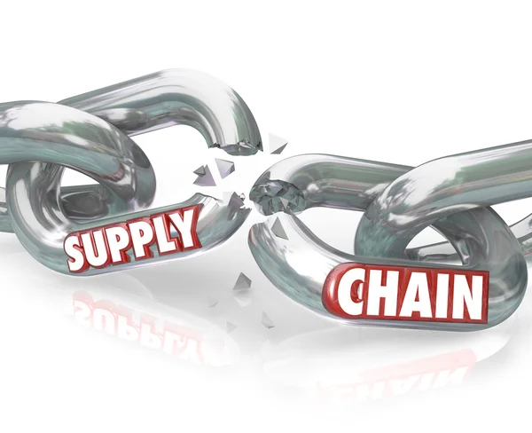 Supply Chain Broken Links Severed Relationships — Stock Photo, Image