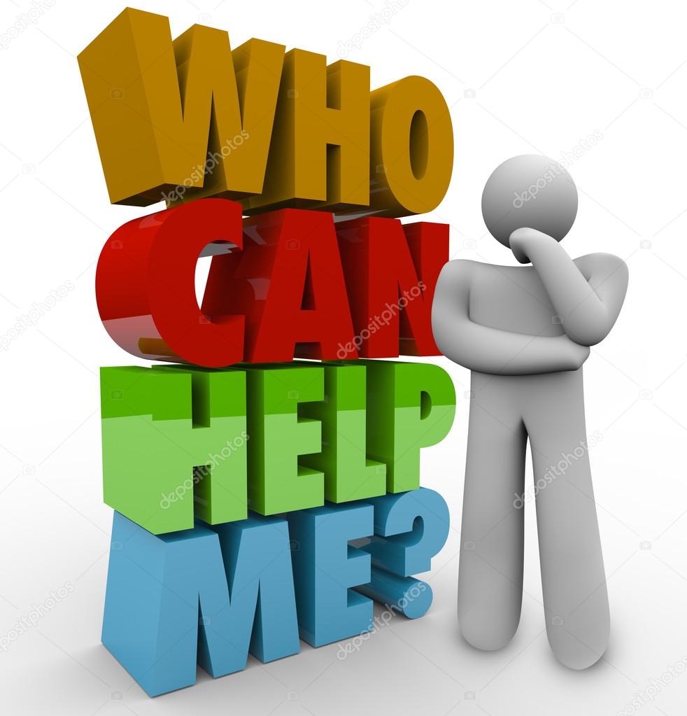 Who Can Help Me Thinker Man Needing Customer Support