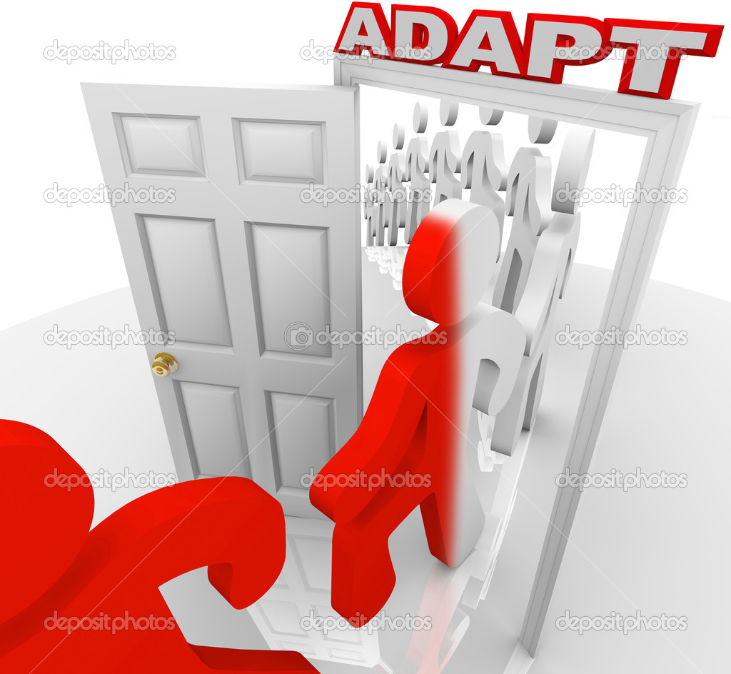 Adapt March Through Doorway Adapting to Change