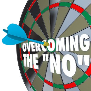 Overcoming the No Dart Bulls-Eye Dartboard Persuading Agreement clipart