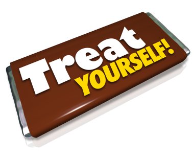Treat Yourself Chocolate Candy Bar Indulgence clipart
