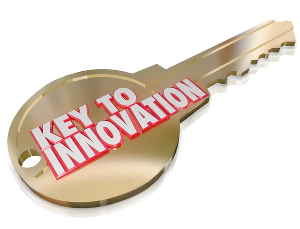 Nyckeln till innovation ändra förbättring kreativitet fantasi — Stockfoto