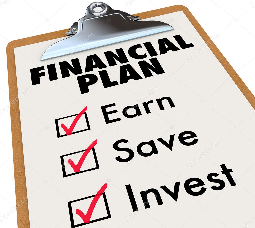 Financial Plan Clipboard Money Saving Strategy Steps