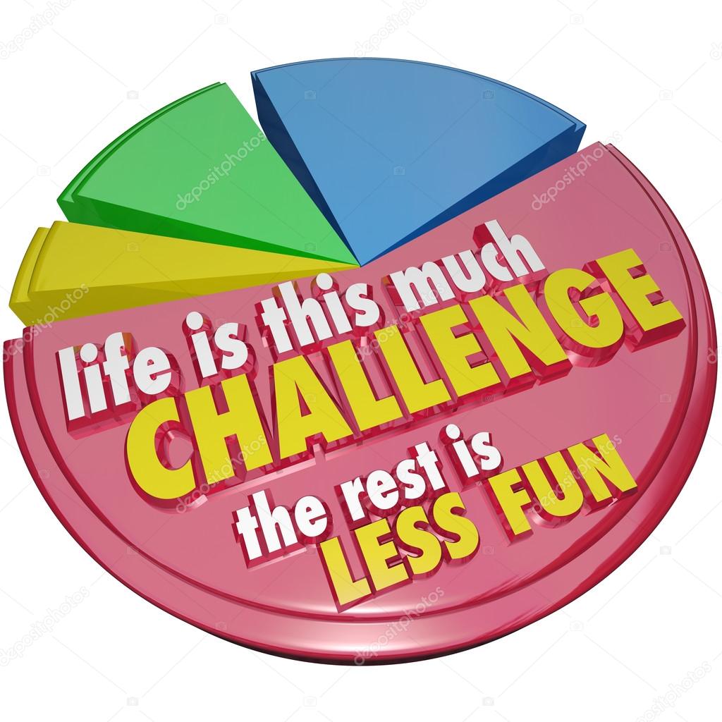 Pie Chart Life This Much Challenge Rest Less Fun