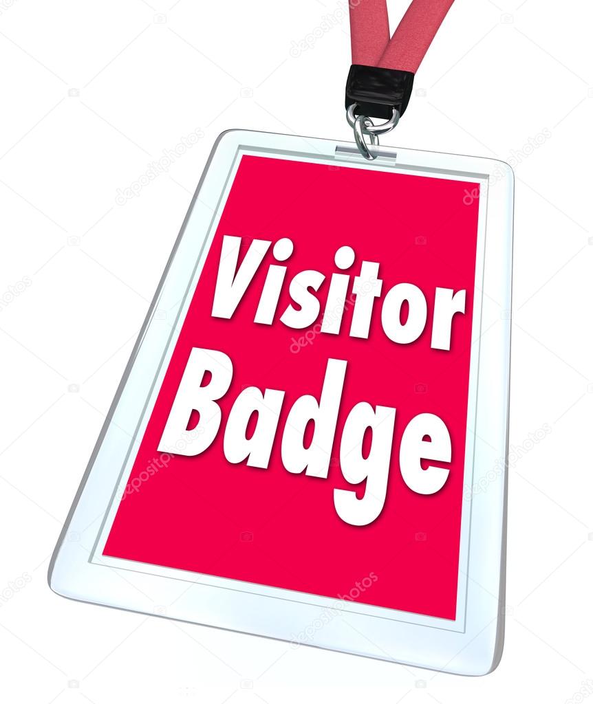 Visitor Badge Tourist Nametag Lanyard Special Temporary Access