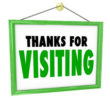 Müşteri takdir asılı mağazanızı ziyaret için teşekkür ederiz oturum