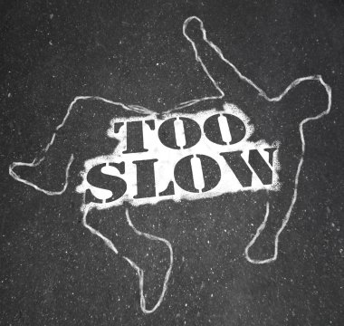 Too Slow Person Victim Chalk Outline Lazy Late clipart