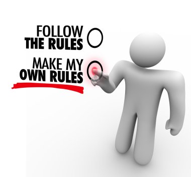 Follow or Make My Own Rules Vote Choose Freedom clipart