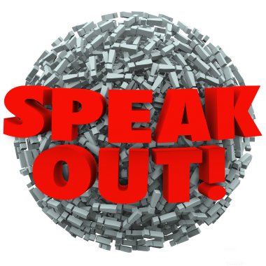 Speak Out Exclamation Point Mark Ball Spread Message Opinion clipart