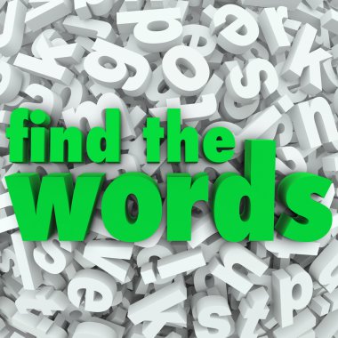 kelimeleri wordsearch bulmaca oyun sorunu bulmak