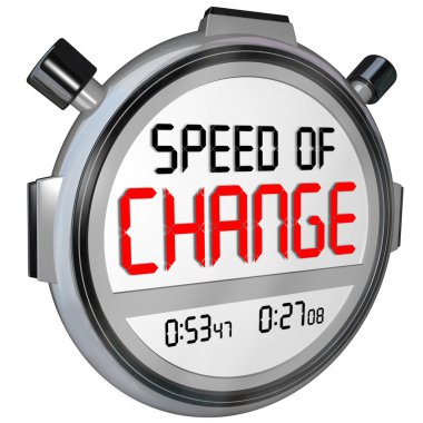Speed of Change Stopwatch Timer Clock Time to Innovate clipart