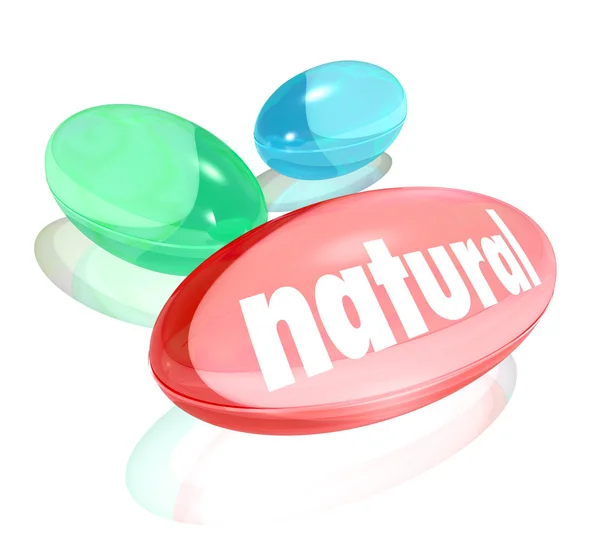 Natural Organic Supplements Vitamins Healthy Life Improvement — Stock Photo, Image