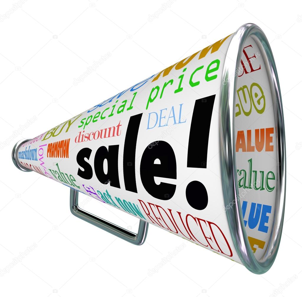 Sale Bullhorn Megaphone Advertising Special Price Event