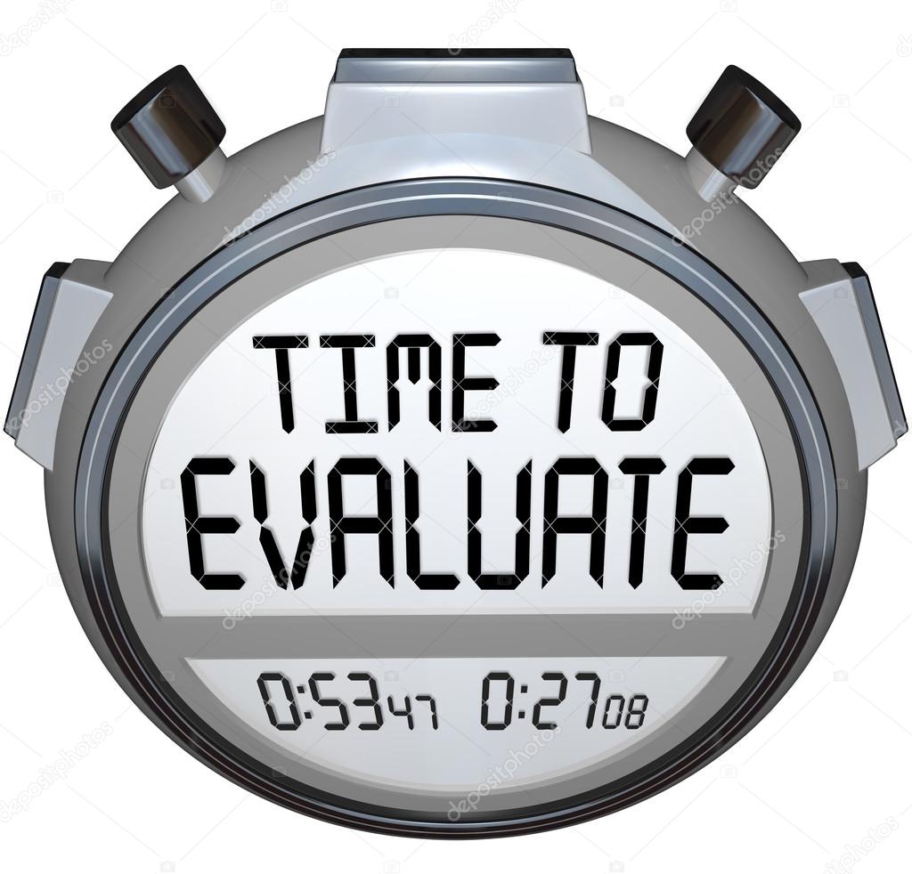 Time to Evaluate Words Stopwatch Timer Evaluation