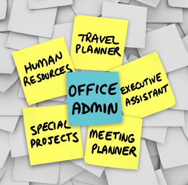 Office Administrator Job Duties Meeting Travel Planner Executive clipart