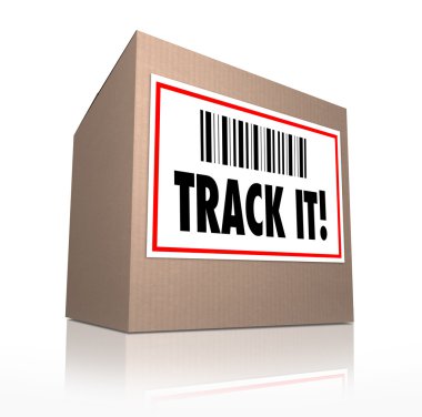 Track It Words Package Tracking Shipment Logistics clipart