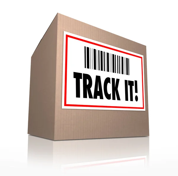 Track It Words Package Tracking Logística de Expedição — Fotografia de Stock