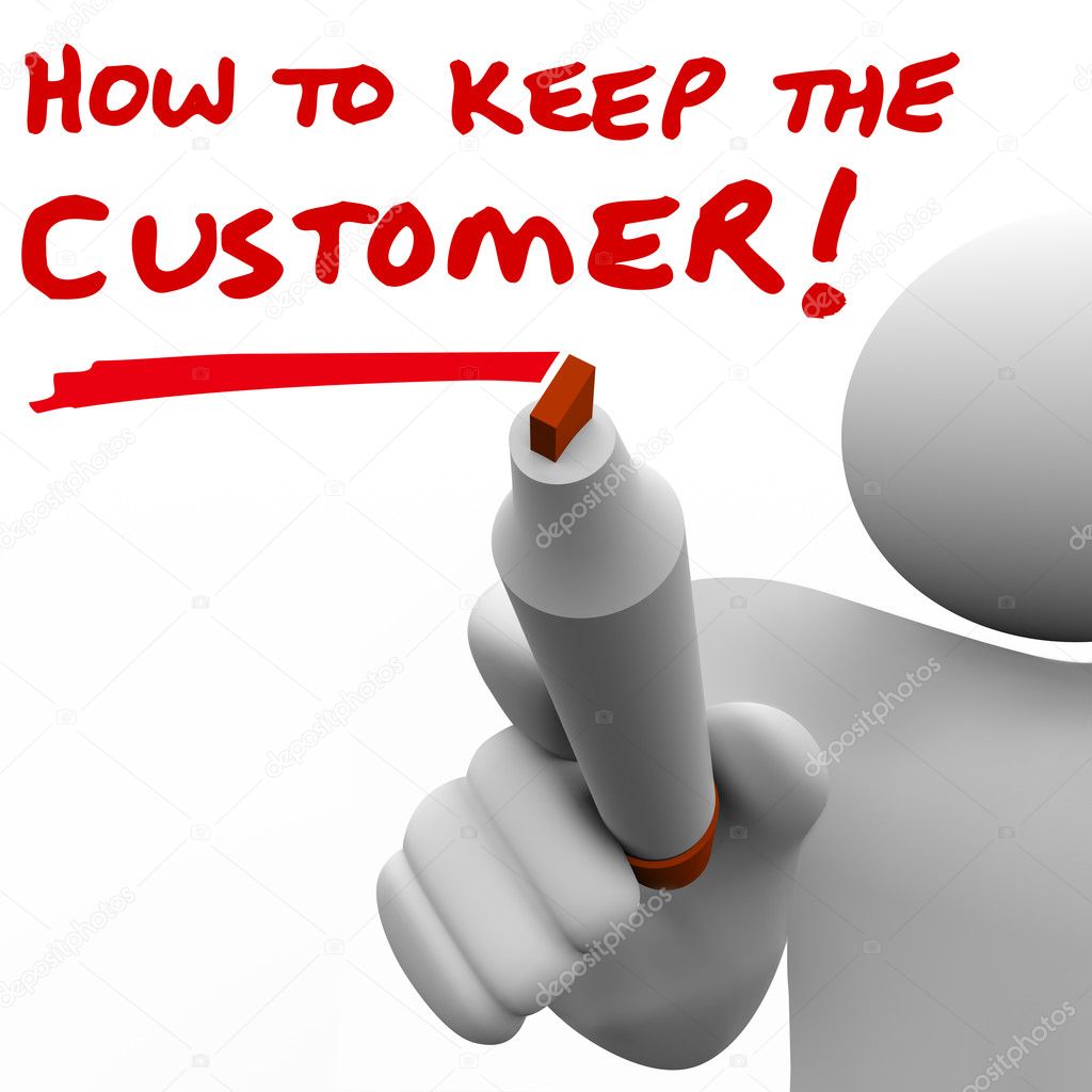 Man Writing How to Keep the Customer on Board