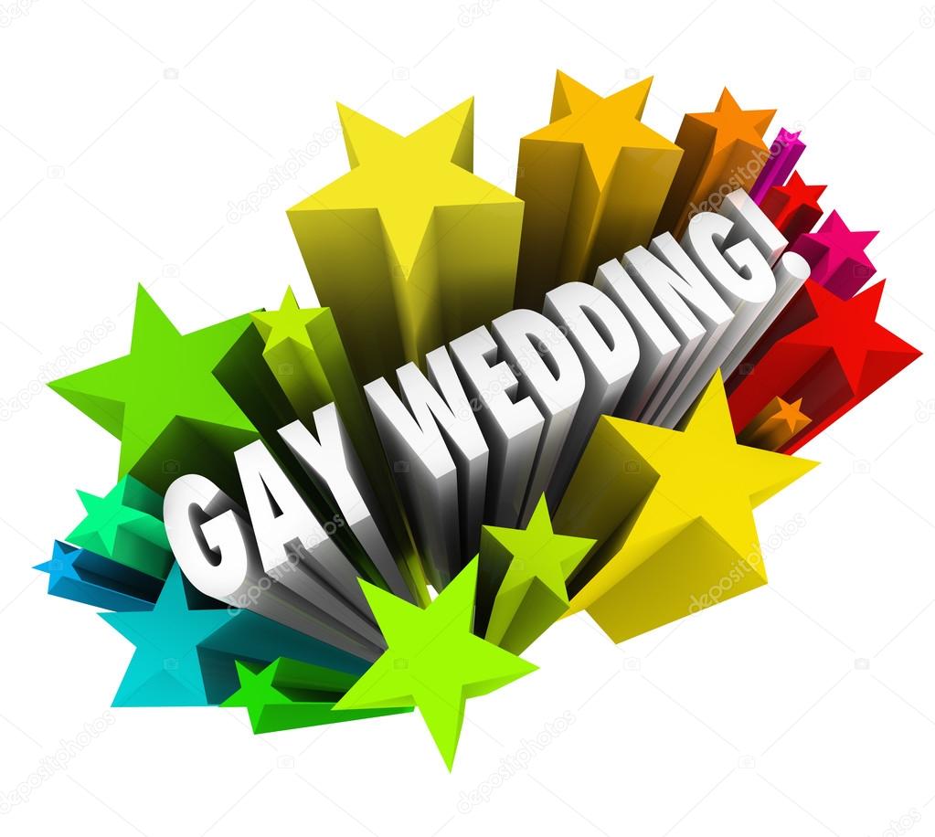 Gay Wedding Starburst Announcement Homosexual Marriage