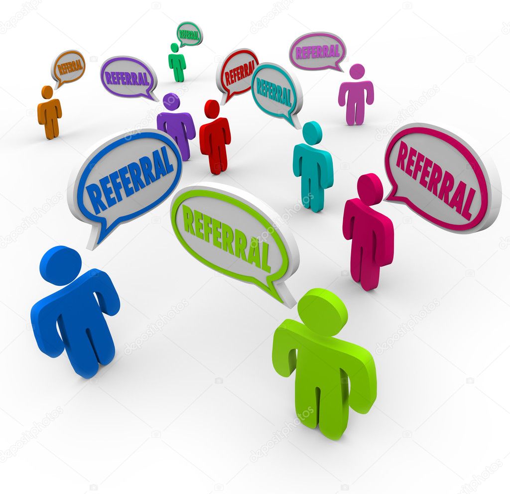 Referral Speech Bubble People New Customers Network Marketing