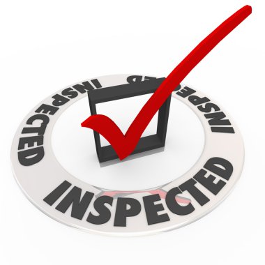 Inspected Check Mark Box Home Inspection Evaluation clipart