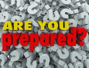 Are You Prepared Question Ready Evaluation Assessment clipart