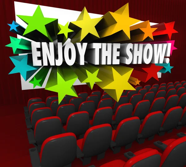 Geniet van de leuke Toon film theater scherm entertainment — Stockfoto