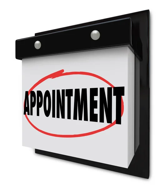 Appointment Reminder on Calendar Schedule — Stock Photo, Image