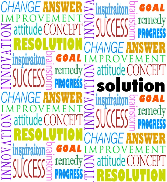 Solution Answer Goal Mission Word Background — Stock Photo, Image