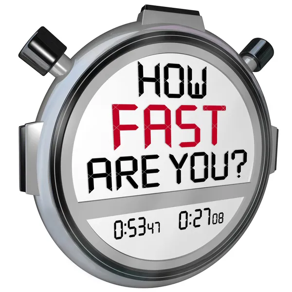 Quão rápido você é cronômetro Relógio — Fotografia de Stock