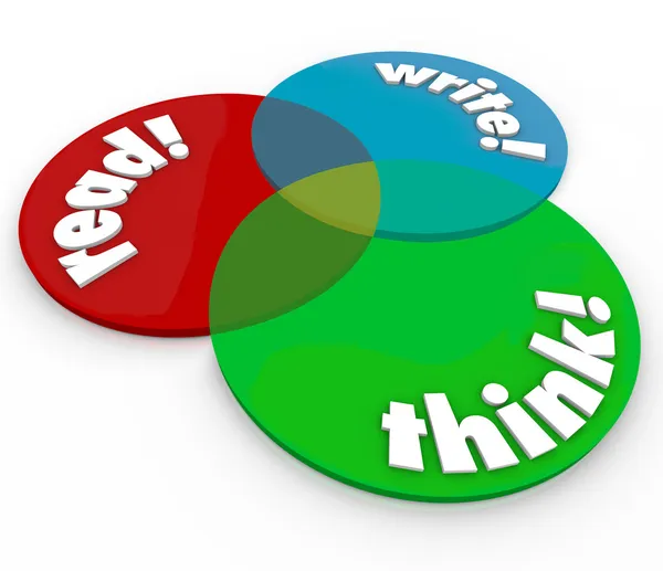 Read Write Think Venn Diagram Cognitive Learning Development — Stock Photo, Image