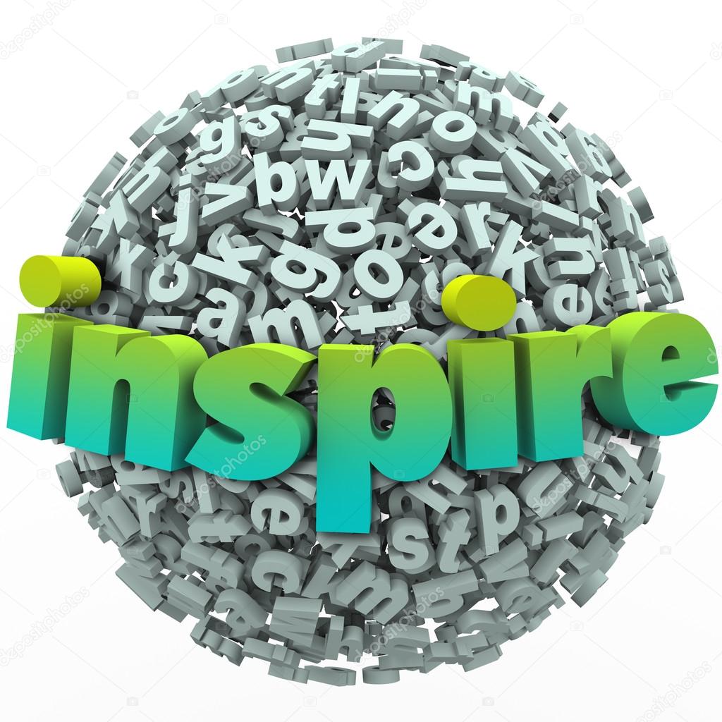Inspire Word 3D Letter Sphere Ball Motivational Education