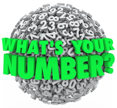 What's Your Number Question Sphere Credit Score Budget Limit clipart