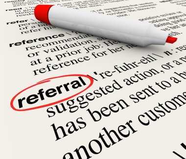 Referral Dictionary Definition Word Circled clipart