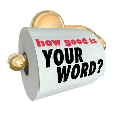 How Good is Your Word Question on Toilet Paper Roll clipart