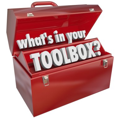 What's In Your Toolbox Red Metal Tool Box Skills Experience clipart