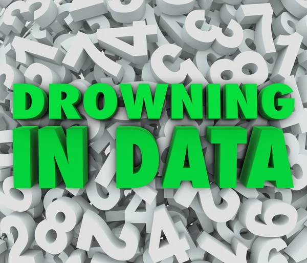 Drowning in Data Too Much Overwhelming Information — Stock Photo, Image