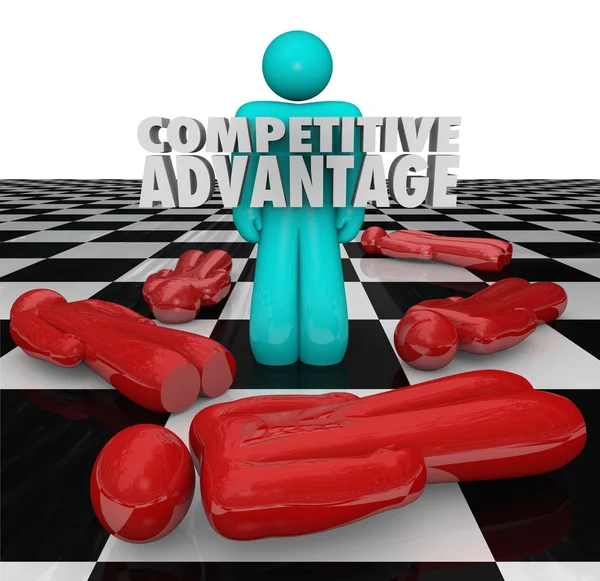 Competitive Advantage People Winner Stands Alone — Stock Photo, Image