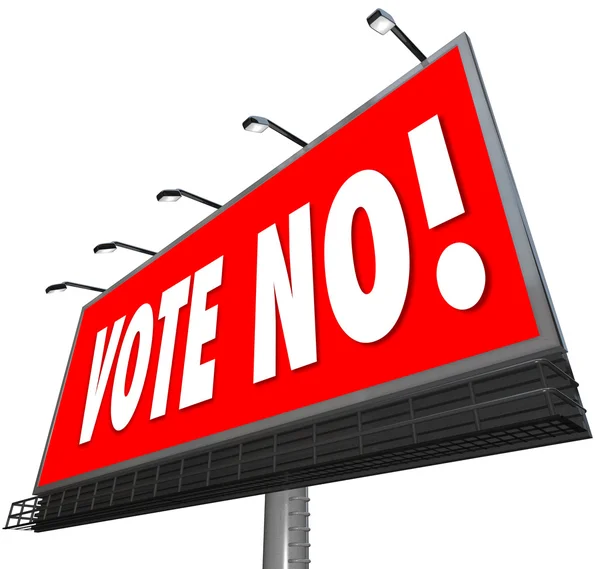 Vote No Red Billboard Sign — Stock Photo, Image