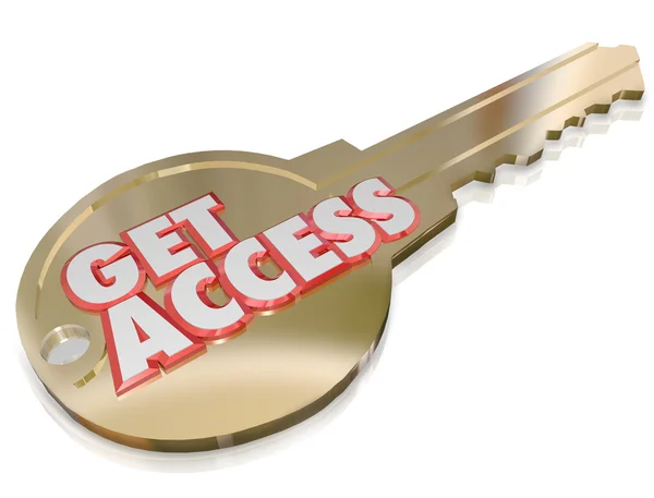 Get Access Gold Key Permission Special Clearance — Stock Photo, Image