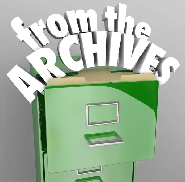 Dall'Archivio File Cabinet Recuperare i Registri Storici — Foto Stock