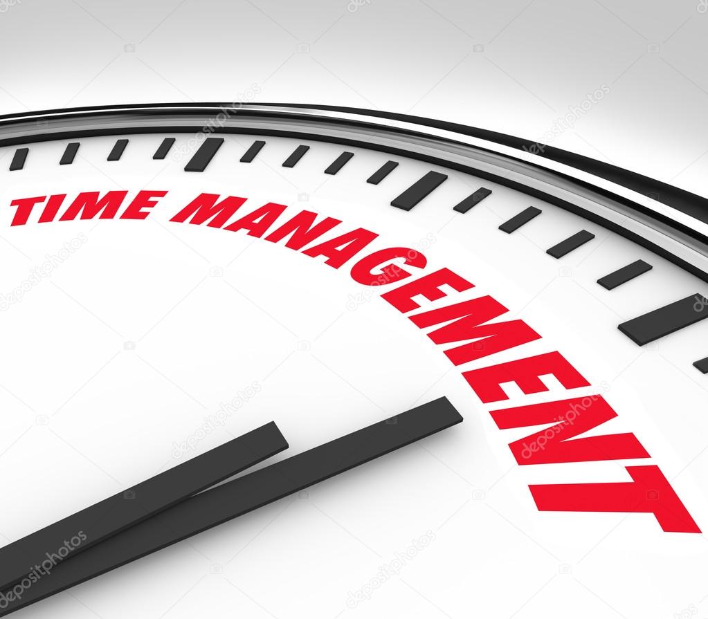 Time Management Words Clock Timer Managing Hours