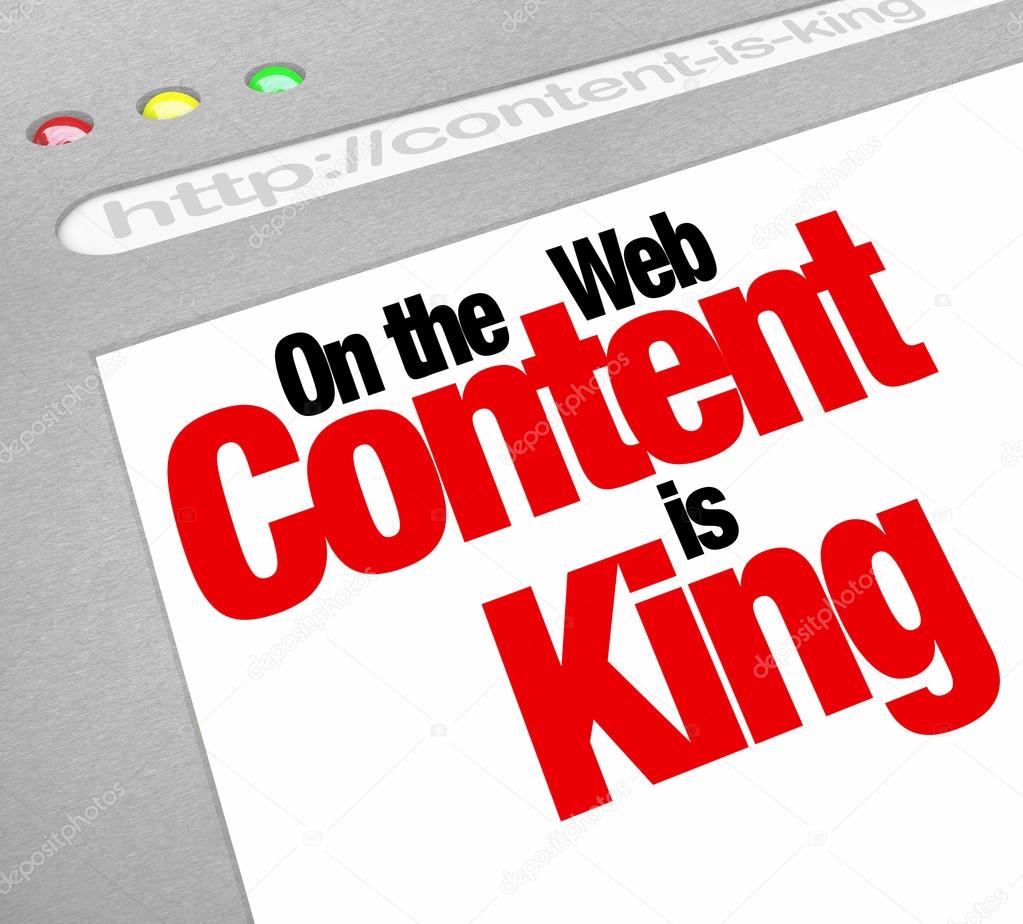 Content Is King Website Screen Increase Traffic More Articles
